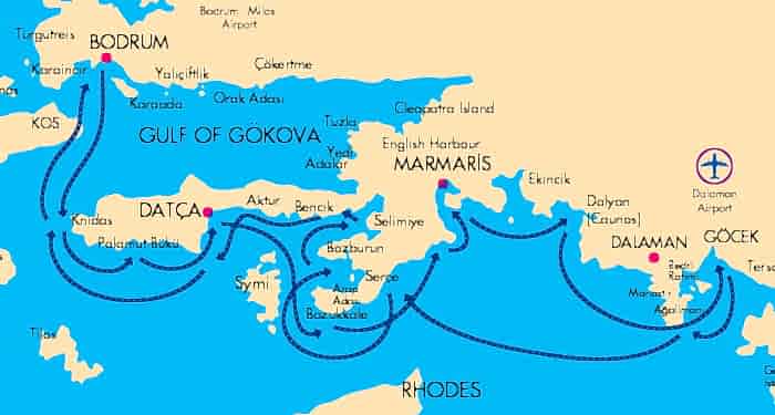 Bodrum Mavi Tur Rotaları